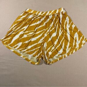 Zebra Stripe Beach Shorts Swim Cover Up